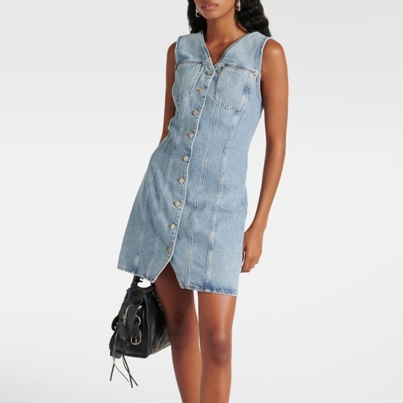 Agolde Trina Denim Dress in Balance - Picture 2 of 9